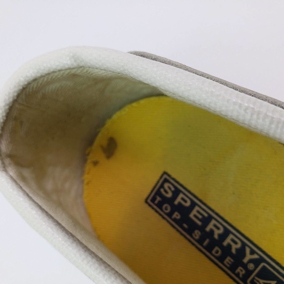 Sperry Top Sider Womens Size 9.5 White Sequin Slip On Casual Boat Shoes 9447160 - Picture 12 of 12